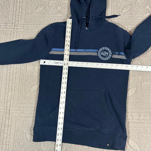 Quiksilver Men's M Hoodie Blue Poly Cotton Blend Quiksilver Boardriding Apparel - Picture 10 of 11